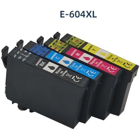 Compatible Cartouche pour Epson 604 XL 604XL Encre pour XP-2200 XP-2205 XP-3200 XP-3205 XP-4200 XP-4205 WF-2910 WF-2930 WF-2950 (Noir,Cyan,Magenta, Jaune) (1/4)