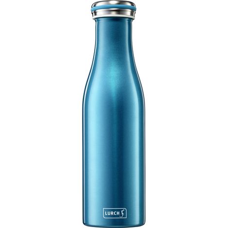 Botella térmica de acero Lurch de 0,5 l, color azul marino perlado.