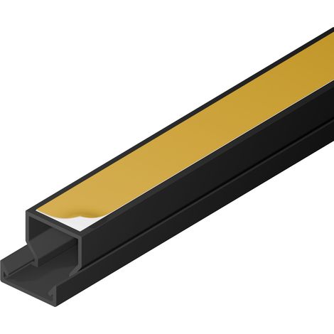 Edo Solutions – Goulotte électrique auto-adhésive 15mm x 10mm – Longueur 2m – PVC anthracite – Installation facile et rapide - EDO777760