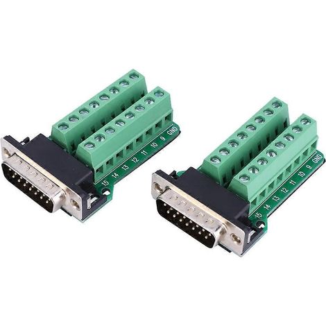 Stück DB15-G2-00 DB15-zu-Klemmenblock-Steckverbinder, Stecker, Nietzahntyp