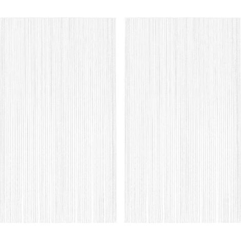Stores à cordes, 2 pièces par paquet, 100 x 250 cm, blancs.