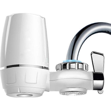 Purificateur d'eau du robinetfiltre à eau lavable en céramique pour robinet de cuisinefiltre antirouille blanc (1/5)