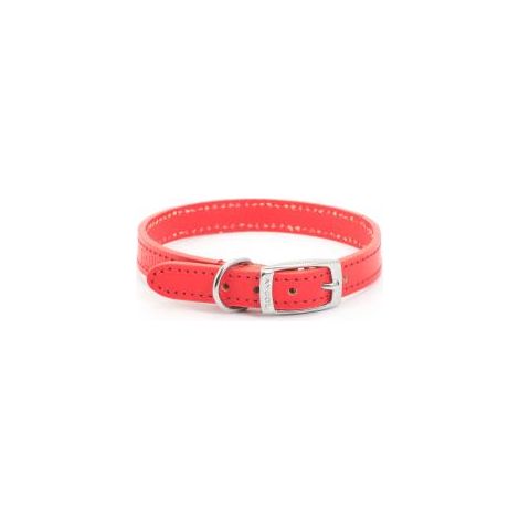 Ancol Leather Collar Red - 12 - 870110