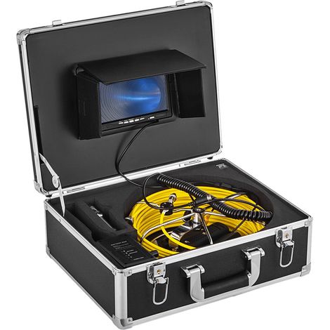 30-Meter-Rohrinspektionskamera mit 7-Zoll-HD-Monitor, DVR-Recorder und 8-GB-Karte, ideal zur Inspektion von Rohren und Abflüssen. (1/5)