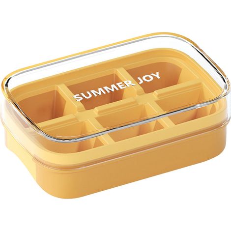 Cube À Glace - Moule À Glace Réutilisable En Silicone Alimentaire - Pour Réfrigérateur Et Congélateur - 6 Compartiments - 1 Pièce (1/4)