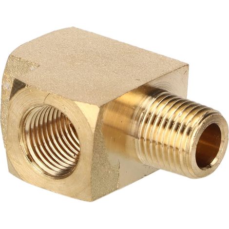 1/8 Zoll massives Messing T-Stück Rohrbogen Adapter T-Stück Außengewinde massiv 1000 PSI NPT für Rohrverschraubungen - (1/5)