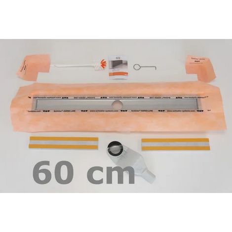 Kit pour Caniveau horizontal KERDI-LINE-F sans Grille SCHLUTER 600 mm