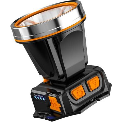 Wiederaufladbare, per USB aufladbare Stirnlampe mit Sensor, ultrahell, ideal für Camping, Angeln und Jagen, warmes Licht. XPG-Lampendocht. (1/4)
