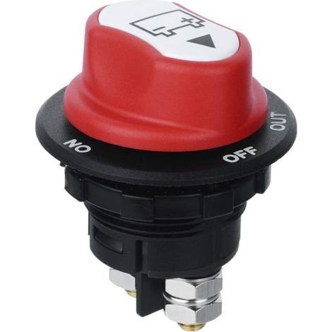 Interrupteur de batterie de voiture, max. DC 50V 50A CONT 75A INT Interrupteur de sélection de mini-batterie pour voiture (50A)(100A,Fiche 50A avec câble électrique 8AWG) (1/5)