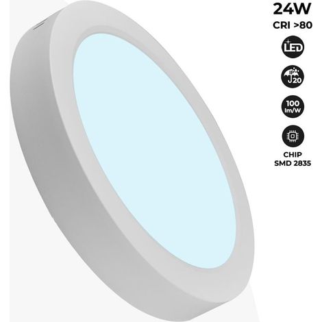 Plafoniera LED da superficie 24W ad alta efficienza - Bianco