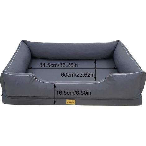 Orthopädisches Hundebett, atmungsaktiver Stoff, abnehmbarer waschbarer Bezug, 2XL 111x88x23cm (1/2)