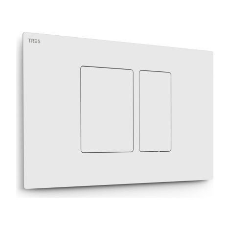 Bouton de chasse double pour WC Blanc mat - TRES 25429801BM