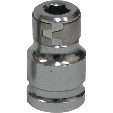 Adattatore a cricchetto ATM con attacco quadrato da 1/2" e attacco esagonale da 5/16" x 32 mm.