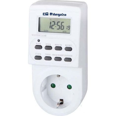 Orbegozo Digitaler Programmierer/Timer 24 Stunden.  Maximale Leistung 3600W.  Geräte bis 16 A.