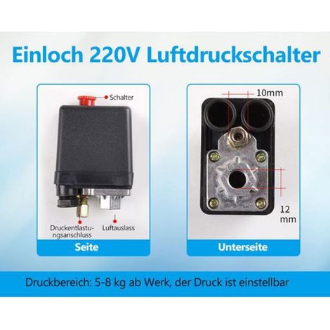 Pressostat - 220 V - G1 4 - Pour Compresseur D Air - 1 Unite (1/5)