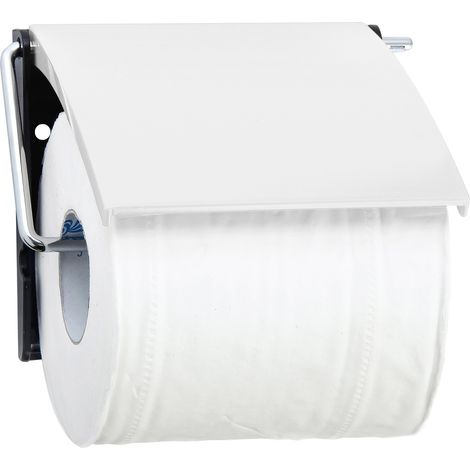 MSV Wand-WC-Rollenhalter Weiß Strapazierfähig 13x15x11,5 cm (1/2)