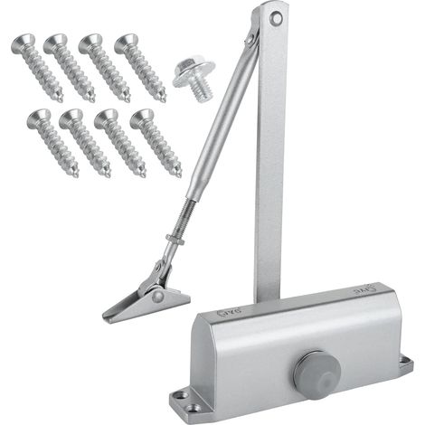 Ferme-porte Hydraulique Automatique, (45-65kg) Réglable Groom Fermeture Porte, Ferme Porte Automatique Ideal Pour Commercial et Résidentiel Porte (1/5)