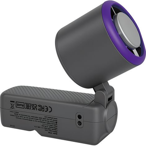 Ventilateur à main sur batterie Verbatim Cool'n'Go Ice Touch Pro (Violet/Gris)