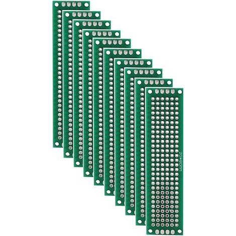 Double Sided PCB Boards Printed Circuit Board Perforated PCB Board 2x8cm PCB Prototype Kits 10pcs (1/5)