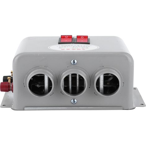 Chauffage voiture compact 12V 3 trous 600W-800W, dégivrage rapide hiver, souffleur chaud silencieux, désembuage vitres, réchauffeur portable faible bruit