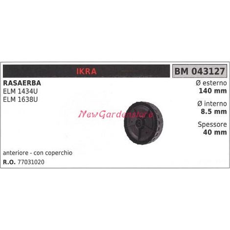 Rueda delantera IKRA cortacésped ELM 1434U 043127