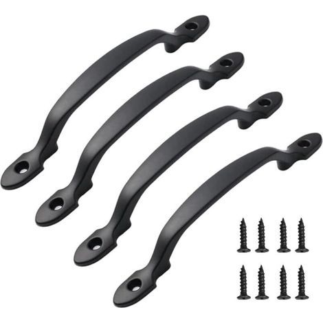 Ulisem Set mit 4 Schrankgriffen, Küchengriffen, Türgriffen, Schubladengriffen, Möbelgriffen inklusive Schrauben für Kleiderschränke und Schlafzimmer, Länge 158 mm (1/3)