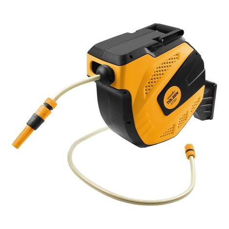 CARRO ENROLLADOR DE MANGUERA DE PARED AUTOMATICO COMPLETO CON MANGUERA TOLSEN (1/2)