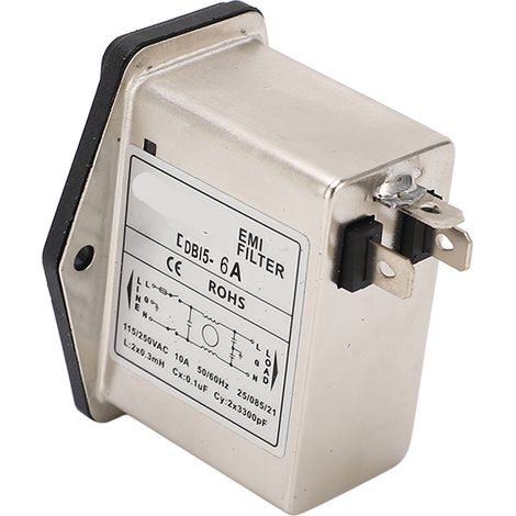 Filtre anti-parasites EMI monophasé pour prise IEC, panneau de distribution, suppresseur de bruit pour équipements médicaux AC115-250V (1/5)