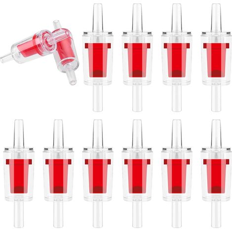 Lot de 10 clapets anti-retour pour pompe à air d'aquarium - Anti-retour - Pour tuyau d'air de 1,9 cm - Transparent (1/5)