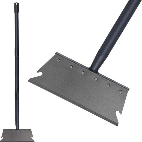 Pelle de Jardin 148 cm à Lame Plate Réglable pour Désherber, Nettoyer et Gratter Neige ou Glace Ortviai (1/4)