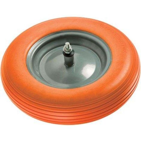 RUOTA PU ANTIFORO X CARRIOLA WORKIT - 3,50X8" DISCO METALLO ASSE MM 12X170