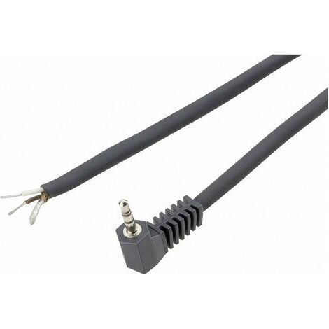 Jack 2.5 mm mâle, coudé BKL Electronic 1101053/G Nombre de pôles: 3 stéréo noir 1 pc(s) D20386 (1/2)