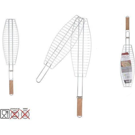 parrilla pescado modelo lima 68x14 x45 cms para usar en barbacoas