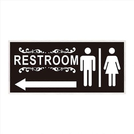 Panneaux de toilettes pour commerces, pour hommes et femmes, unisexes, en aluminium épais, installation facile, intérieur/extérieur (1/5)