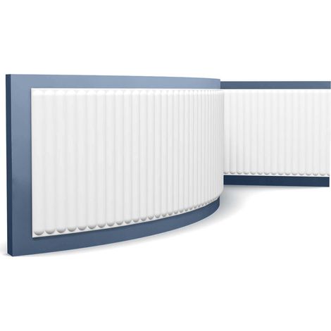 3d wall panel Orac Decor W214F HILL BEAD XL Wall paneling Acoustic panel Flexible moulding Panel moulding Stucco moulding Decorative moulding contemporary design white 2 m