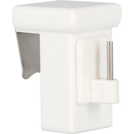 Supports Tringle Vitrage Blanc Fixation Rapide Sans Perçage - Mobois
