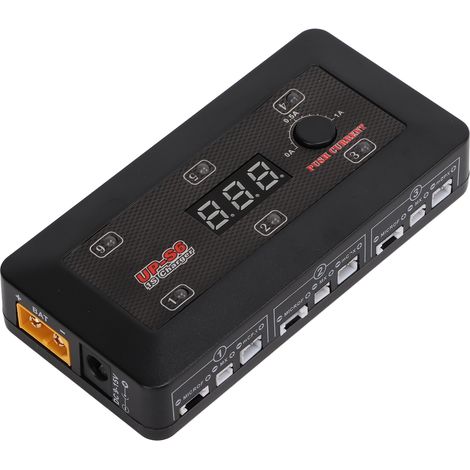 Chargeur de batterie USB 5V 2.1A pour drone RC, indicateur LED et vocal, compatible batteries LiPo 3.7V - Modèle UP-S6AC (1/5)