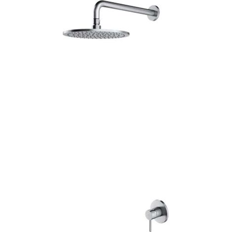 OMNIRES Y - Set doccia con miscelatore ad incasso e soffione, con corpo, diametro 25 cm, nichel spazzolato SYSY36NI (1/2)