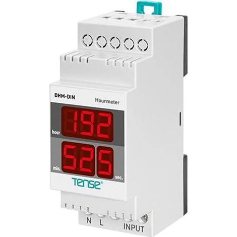 Compteur d'heures de fonctionnement numérique Tense DHM-DIN, montage sur rail DIN (1/5)