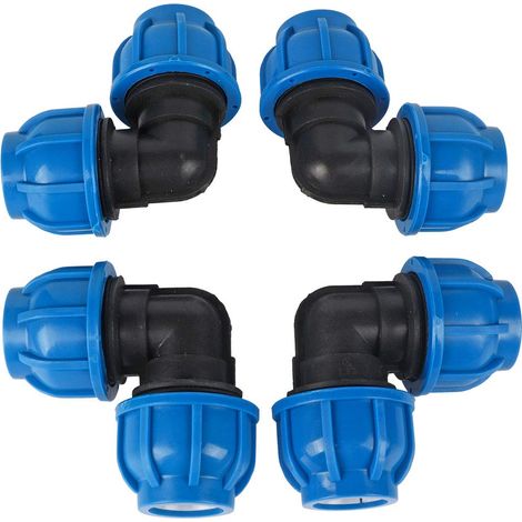 Ej.Life Garosa 4Pcs PE-Kunststoff 32mm Bis 32mm Winkelverbinder-Rohrfitting für PPR, PE, PVC und Andere Wasserleitungen