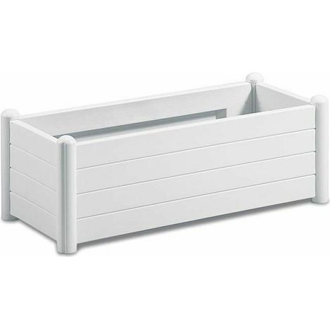 Stefanplast Rechteckiger Blumentopf Weiß 100x43x35 cm