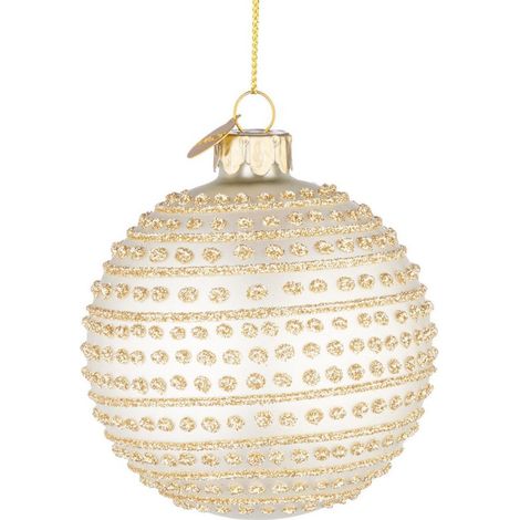PALLINA CHAMPAGNE LUCIDO CON BRILLANTINI VETRO BIZZOTTO DOTS D8
