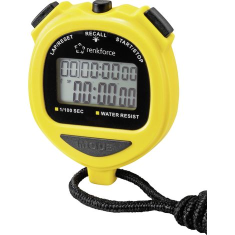 Renkforce RF-SW-120 Chronomètre numérique jaune Y781022 (1/4)