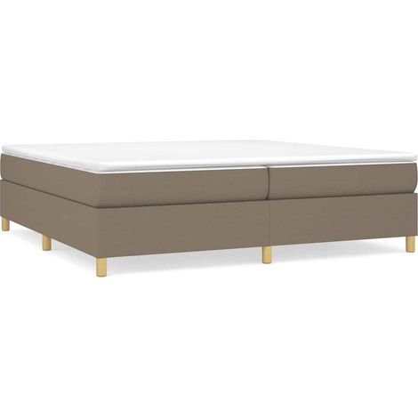 Maison Exclusive - Boxspringbettgestell Taupe 200x200 cm Stoff (1/5)