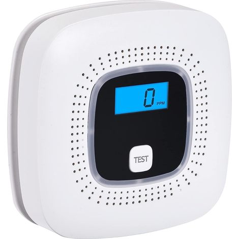 Vtizikl Détecteur de CO avec Affichage numérique et Fonctionnement sur Batterie remplaçable, Détecteur de monoxyde de Carbone avec Bouton de Test et Voyant d'état LED (1/5)