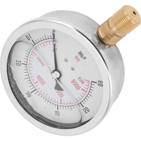 M20x1 CO2-Zylinderdruckmanometer 8700 psi Kohlendioxid-Druckmanometer CO2-Manometer (1/5)