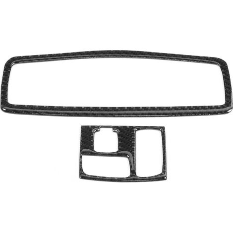 2 pièces Cadre de Plafonnier Avant en Fibre de Carbone pour Mitsubishi Lancer 2008‑2016 avec Toit Ouvrant (1/5)