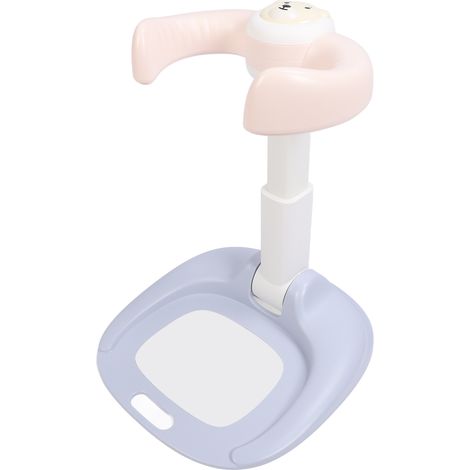 Tour de bain Baby Hug pour bébé, facile à installer, avec base antidérapante réglable et support de bain rose. (1/5)