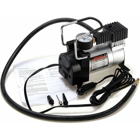 16x8x11cm Portable Anti-pincement Mini compresseur d'air pompe de gonflage de pneu électrique 12V 120PSI pompe robuste pour vélo/voiture/coffre (1/5)