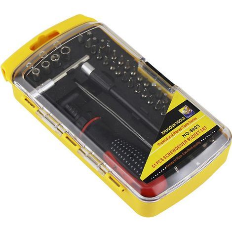 Juego de 51 puntas de destornillador de carraca para herramientas de desmontaje de ordenadores y teléfonos móviles (1/4)